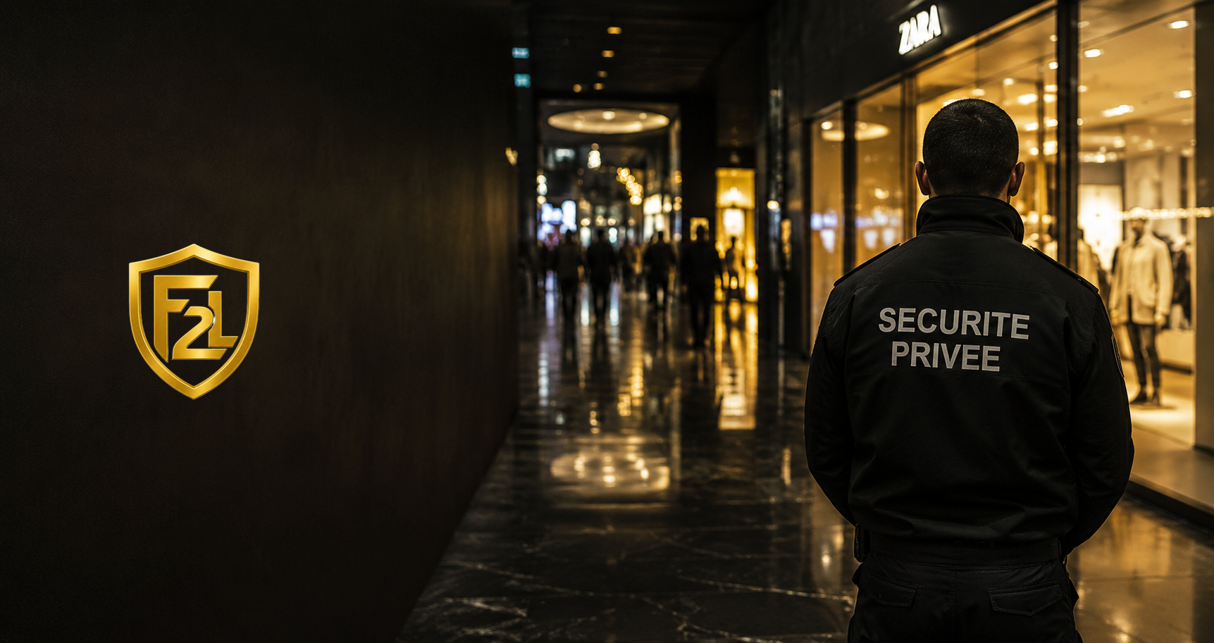Agent F2L en surveillance dans un magasin