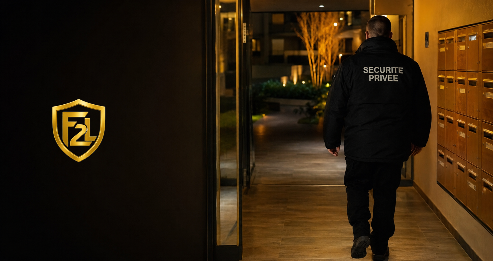 Agent F2L en ronde dans une résidence