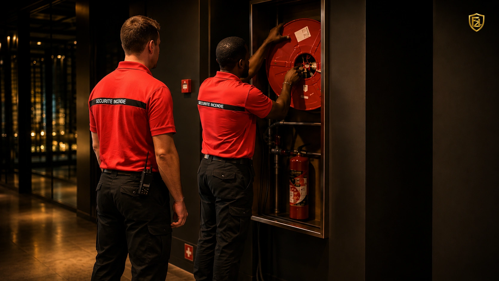 Agent SSIAP F2L en poste de sécurité incendie